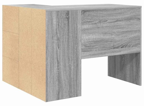 VidaXL Sarokíróasztal 2 pcs Szürke sonoma 102 x 50 x 75 cm Faanyag