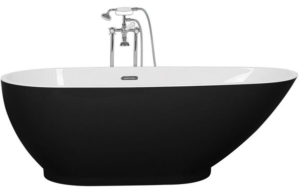 Szabadon álló fürdőkád GUIANA 173 x 82 cm Fekete/fehér