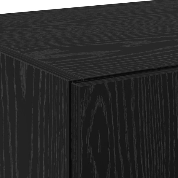 VidaXL Felsőszekrény Fekete Tölgy 70x42.5x185 cm Mérnöki fa