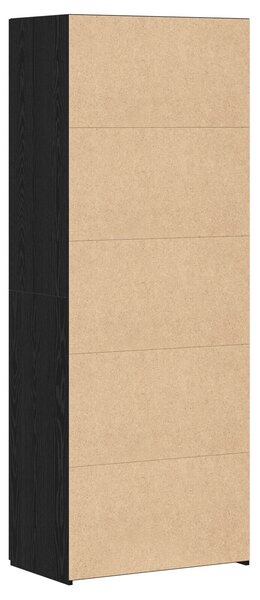 VidaXL Felsőszekrény Fekete Tölgy 70x42.5x185 cm Mérnöki fa