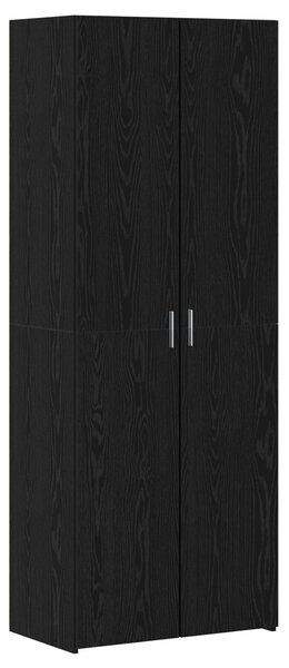 VidaXL Felsőszekrény Fekete Tölgy 70x42.5x185 cm Mérnöki fa