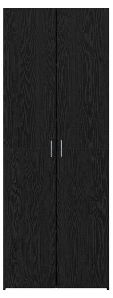 VidaXL Felsőszekrény Fekete Tölgy 70x42.5x185 cm Mérnöki fa