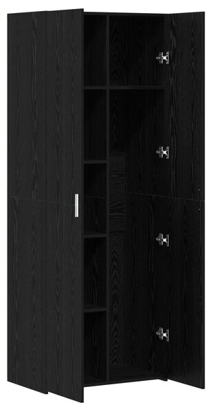 VidaXL Felsőszekrény Fekete Tölgy 70x42.5x185 cm Mérnöki fa