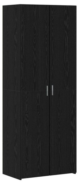 VidaXL Felsőszekrény Fekete Tölgy 70x42.5x185 cm Mérnöki fa