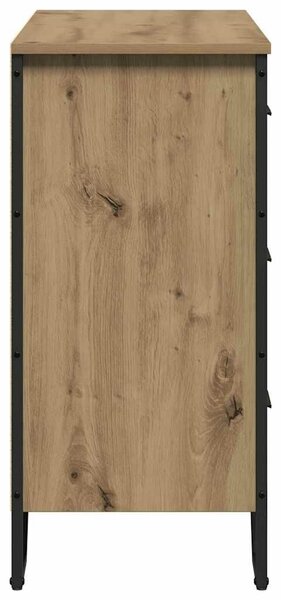 VidaXL Fiókos Szekrény kézműves tölgy 91 x 35.5 x 74.5 cm Faanyag