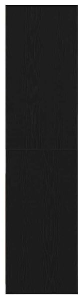 VidaXL Ruhásszekrény polcokkal Fekete tölgy 80 x 50 x 200 cm Faanyag