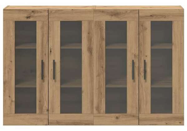 VidaXL Fali Szekrények 2 pcs Artisan tölgy és Fekete 69.5 x 34 x 90 cm