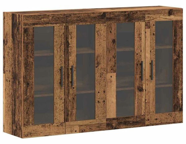 VidaXL Fali Szekrények 2 pcs Régi fa 69.5 x 34 x 90 cm Tömör fa