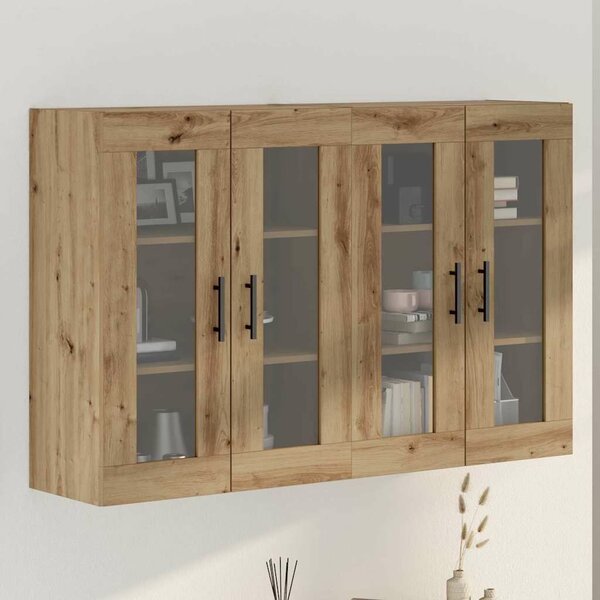 VidaXL Fali Szekrények 2 pcs Artisan tölgy és Fekete 69.5 x 34 x 90 cm