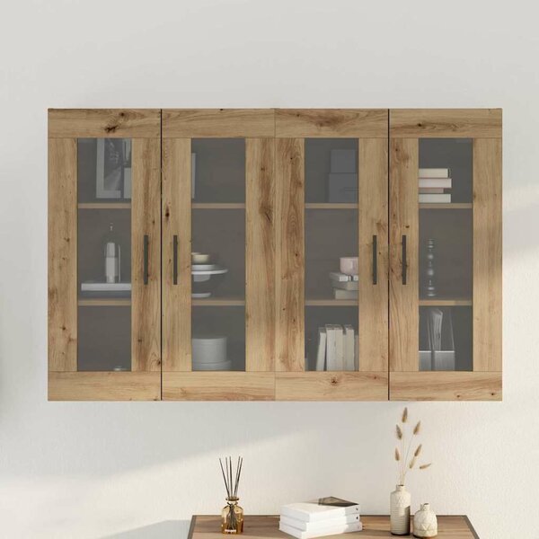 VidaXL Fali Szekrények 2 pcs Artisan tölgy és Fekete 69.5 x 34 x 90 cm