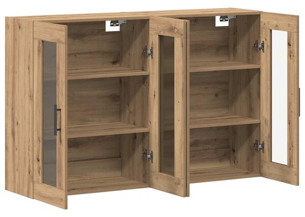 VidaXL Fali Szekrények 2 pcs Artisan tölgy és Fekete 69.5 x 34 x 90 cm