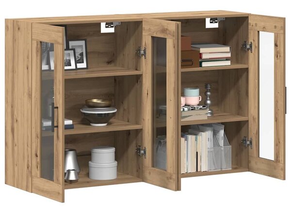 VidaXL Fali Szekrények 2 pcs Artisan tölgy és Fekete 69.5 x 34 x 90 cm