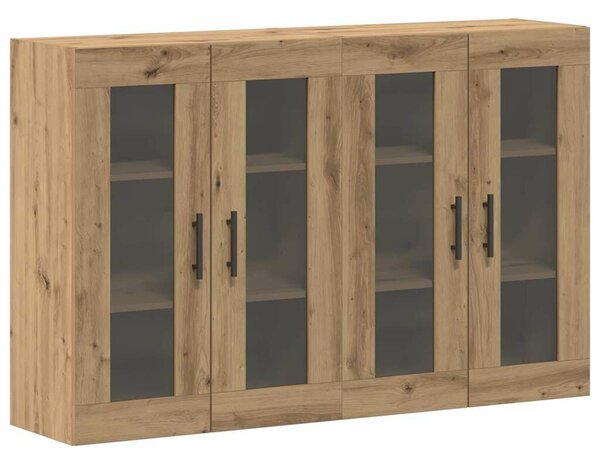 VidaXL Fali Szekrények 2 pcs Artisan tölgy és Fekete 69.5 x 34 x 90 cm