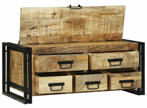 VidaXL Dohányzóasztal Barna 90 x 50 x 38 cm Tömör nyers mangófa