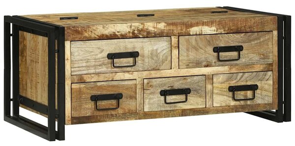 VidaXL Dohányzóasztal Barna 90 x 50 x 38 cm Tömör nyers mangófa