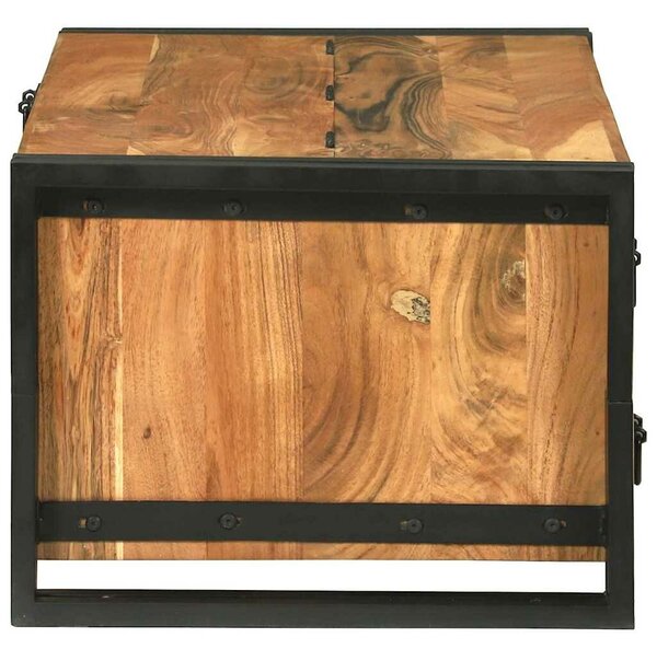 VidaXL Dohányzóasztal with Drawer Barna 90 x 50 x 38 cm tömör akácfa