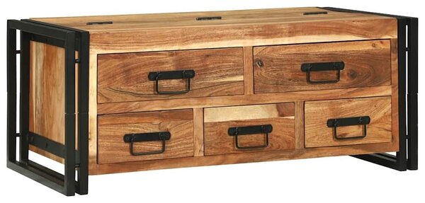 VidaXL Dohányzóasztal with Drawer Barna 90 x 50 x 38 cm tömör akácfa