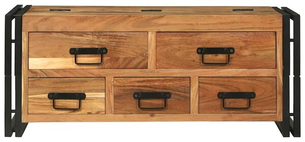 VidaXL Dohányzóasztal with Drawer Barna 90 x 50 x 38 cm tömör akácfa