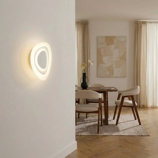 Fali Lámpa Lindby, Delar, dimmable, Fehér, Nappali, Műanyag, Modern