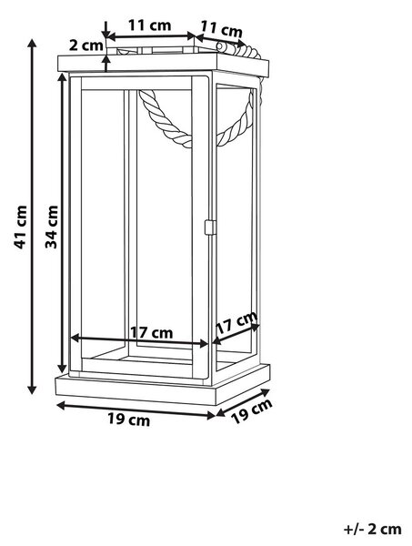 Lámpás BORNEO Fém 41 cm Bronz