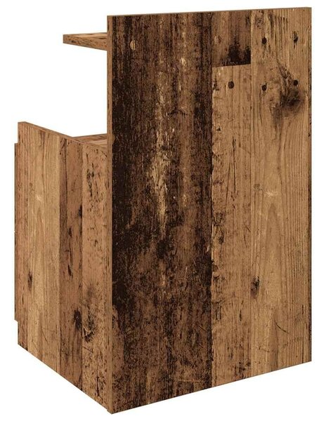 VidaXL 2 db-os 2 fiókos éjjeliszekrény régi fából 40 x 36,5 x 62 cm