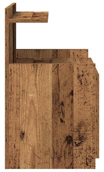 VidaXL 2 db-os 2 fiókos éjjeliszekrény régi fából 40 x 36,5 x 62 cm