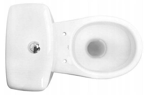 Cersanit Cascade, kombi WC öblítéssel 3 / 6l, függőleges hulladék + ülőke polipropilénnel, fehér, K100-207