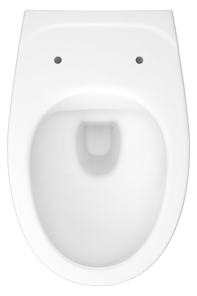 Cersanit Cersania SimpleOn, falra szerelhető wc csésze 52,5x36x37,5 cm + lassan záródó duroplaszt ülőke, vízszintes hulladék, fehér, S701-554