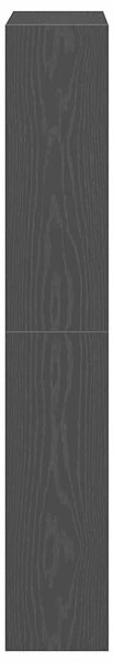 VidaXL Cipőszekrény tárolóval Musta tammi 80 x 21 x 125.5 cm Faanyag