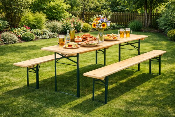 SZETT: Party sátor 6x12 m STANDARD – sátor + sörpad szettek szín kék-fehér