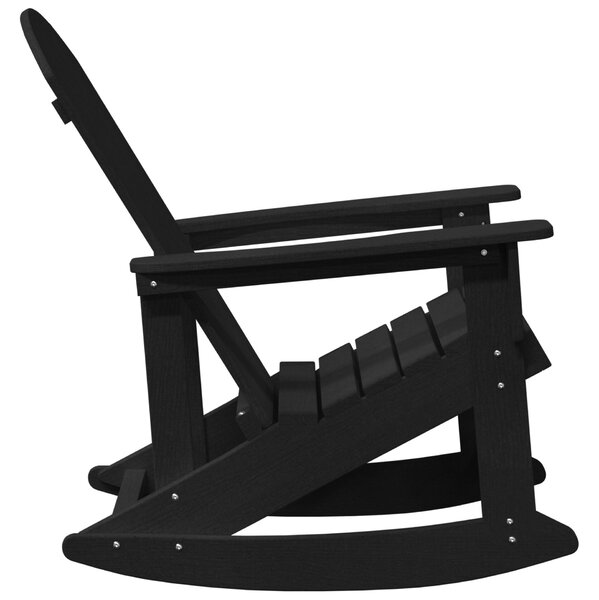 VidaXL Adirondack hintaszék Fekete 73.5 x 92 x 90 cm Műanyag