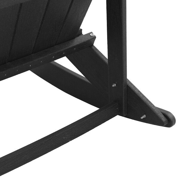 VidaXL Adirondack hintaszék Fekete 73.5 x 92 x 90 cm Műanyag