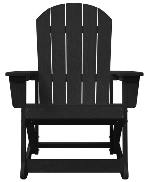 VidaXL Adirondack hintaszék Fekete 73.5 x 92 x 90 cm Műanyag