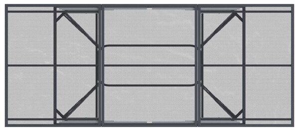 VidaXL Kert étkező szett 9 pcs Antracitszürke 212 x 90 x 76 cm