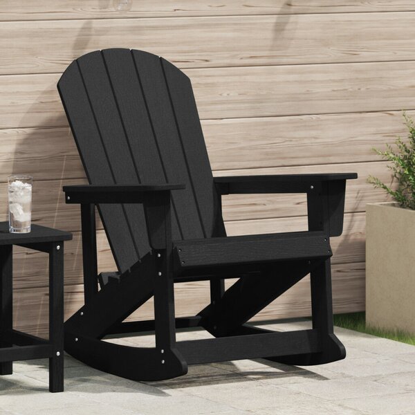 VidaXL Adirondack hintaszék Fekete 73.5 x 92 x 90 cm Műanyag