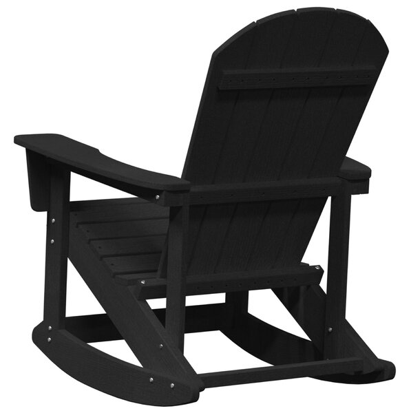 VidaXL Adirondack hintaszék Fekete 73.5 x 92 x 90 cm Műanyag