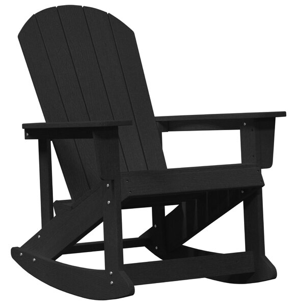 VidaXL Adirondack hintaszék Fekete 73.5 x 92 x 90 cm Műanyag