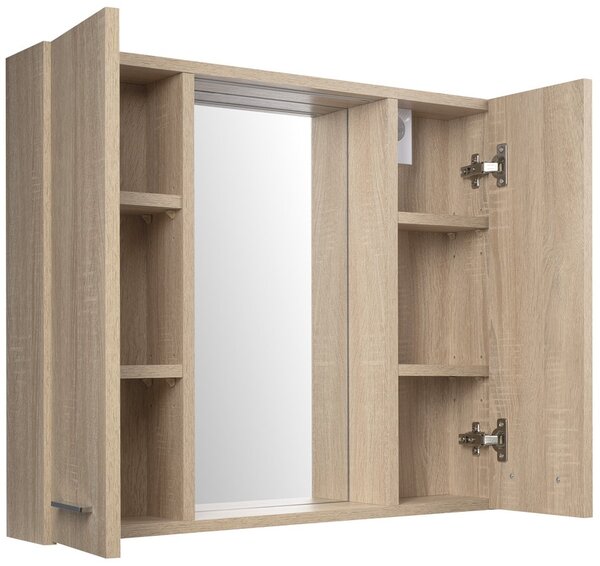 Aqualine Aqualine, ZOJA/KERAMIA FRESH STRIP konyha LED világítással, 70x60x14cm, platina tölgy, 45029S
