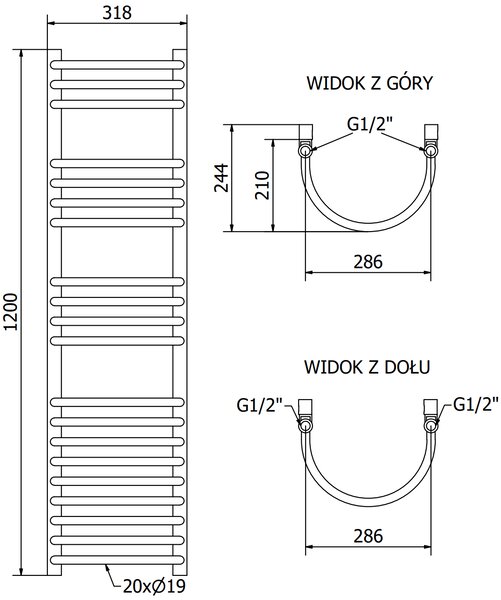 Mexen, Mexen Eros elektromos melegítő 1200 x 318 mm, 600 W, fehér - W112-1200-318-2600-20