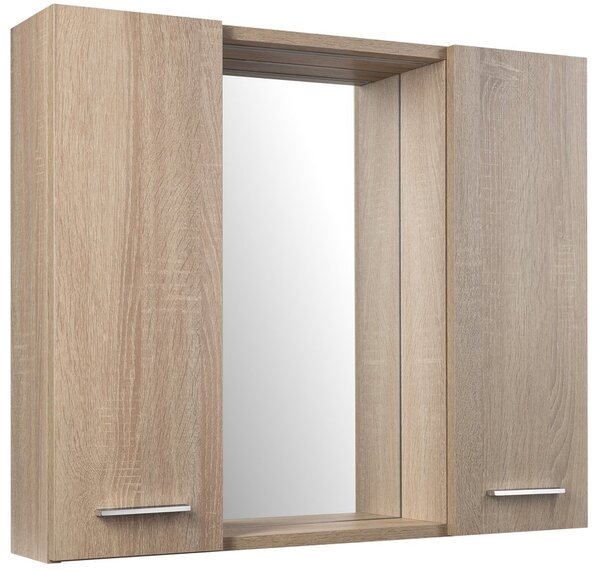Aqualine Aqualine, ZOJA/KERAMIA FRESH STRIP konyha LED világítással, 70x60x14cm, platina tölgy, 45029S