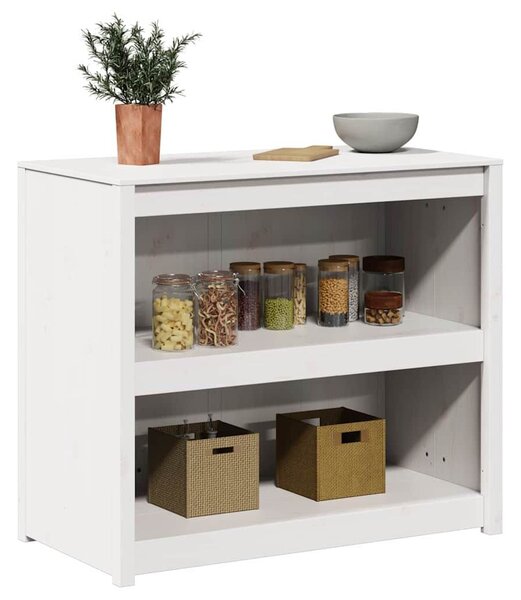 VidaXL Konyhaszekrény polcokkal Fehér 106 x 55 x 92 cm Tömör fenyőfa