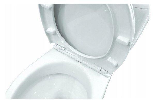 Cersanit Cascade, kombi WC öblítéssel 3 / 6l, vízszintes hulladék + ülőke polipropilénnel, fehér, K100-206