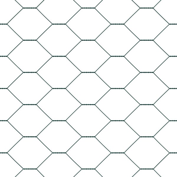 VidaXL Hatszögletű kerítés talajrögzítő 100 x 0,6 m PVC-bevonatos acél