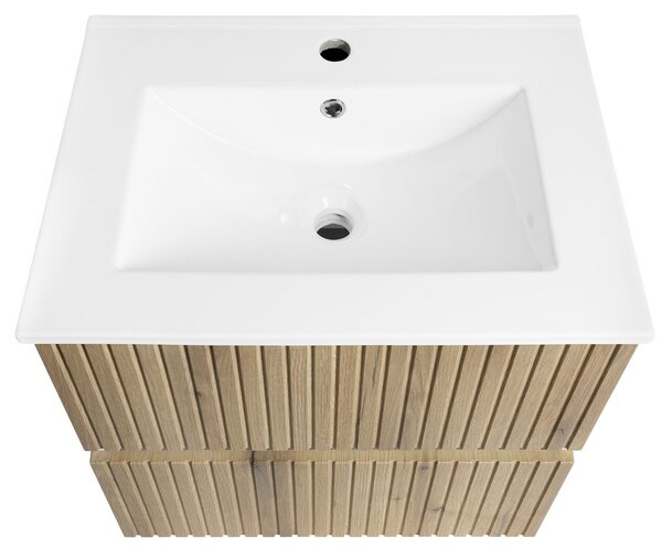 Aqualine Aqualine, PANEDA STRIP mosdószekrény 59,5x55x45,2cm, emporio tölgyfa, PN360