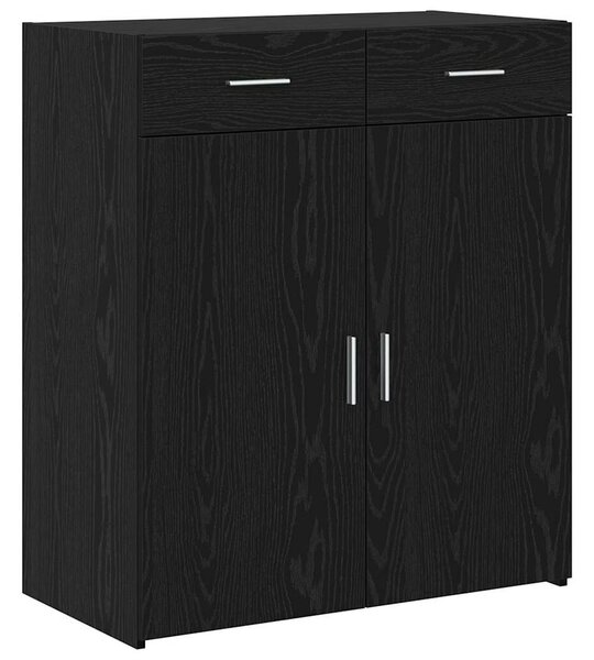 VidaXL Tárolószekrény fiókkal Musta tammi 80 x 42.5 x 93.5 cm Faanyag