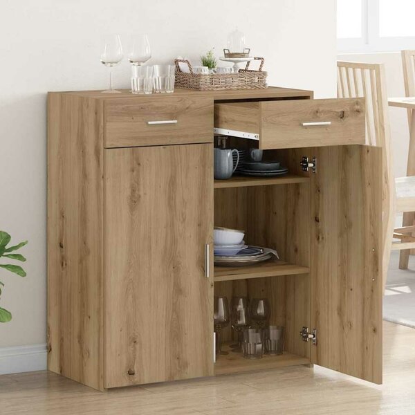 VidaXL Tárolószekrény kézműves tölgy 80 x 42.5 x 93.5 cm Faanyag
