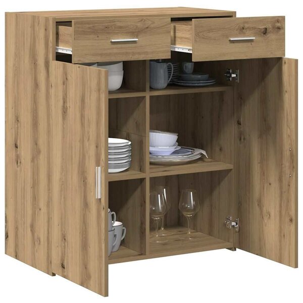 VidaXL Tárolószekrény kézműves tölgy 80 x 42.5 x 93.5 cm Faanyag