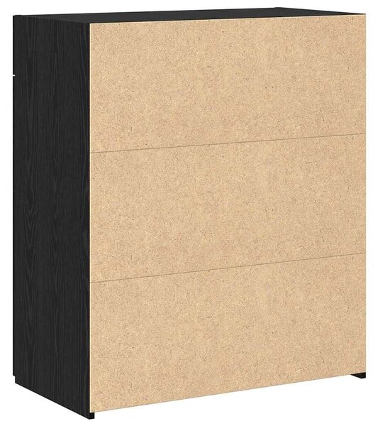 VidaXL Tárolószekrény fiókkal Musta tammi 80 x 42.5 x 93.5 cm Faanyag