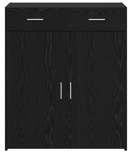 VidaXL Tárolószekrény fiókkal Musta tammi 80 x 42.5 x 93.5 cm Faanyag