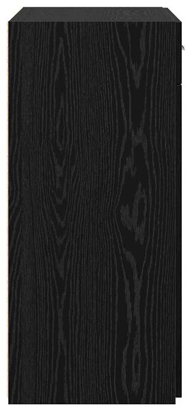 VidaXL Tárolószekrény fiókkal Musta tammi 80 x 42.5 x 93.5 cm Faanyag
